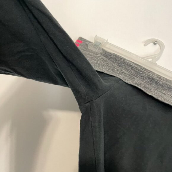 PINK YOGA VS PINK VICTORIA'S SECRET Foldover Yoga Leggings Black Gray Spellout M - Picture 8 of 11